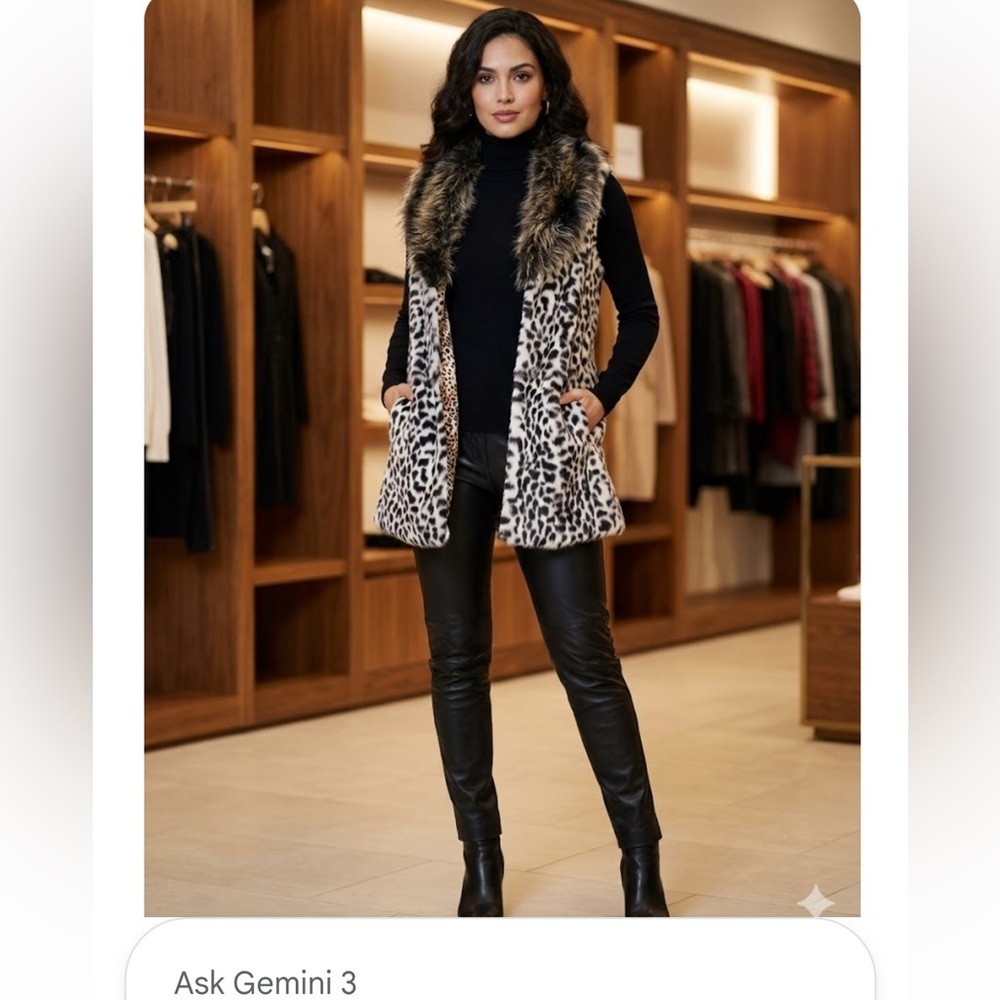 Bugatteli Medium Leopard Print Vest for woman .